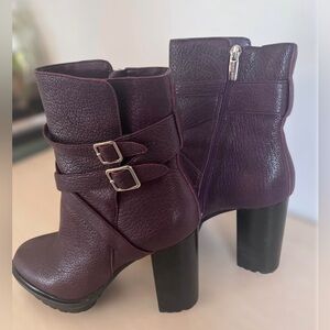 Vince Camuto Elisen Buckle Lug Sole Booties – Elderberry – 8.5 (39)